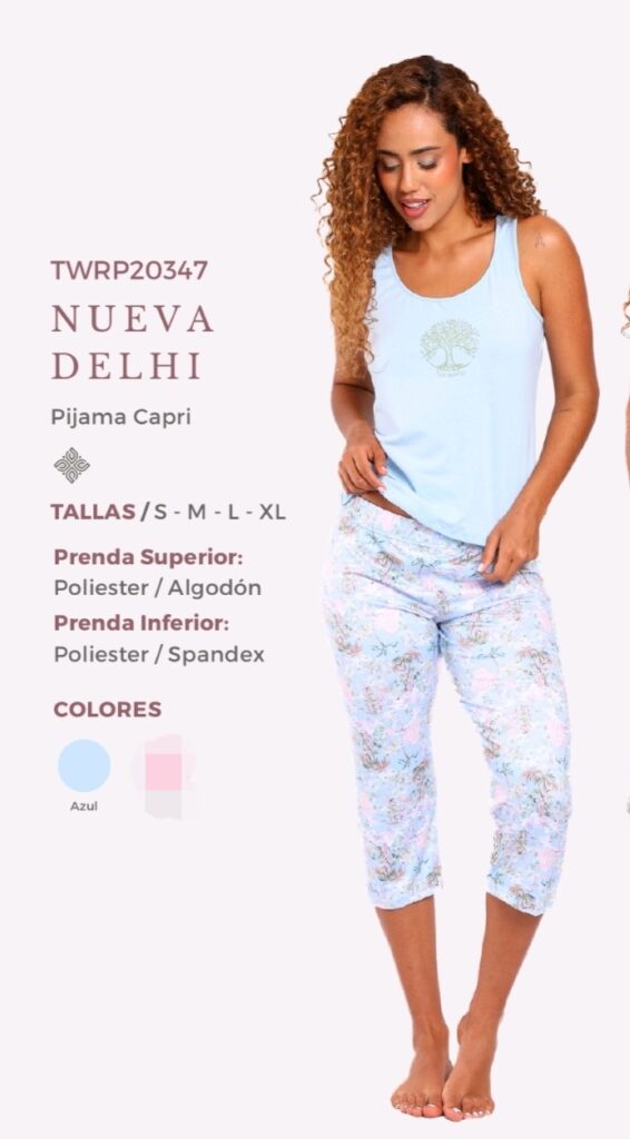 Pijama Capri de Mujer Nueva Delhi