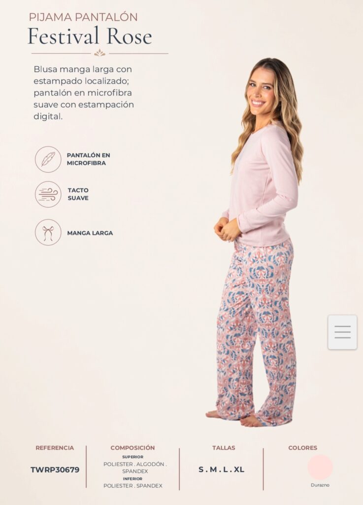 Pijama Pantalón Festival Rose