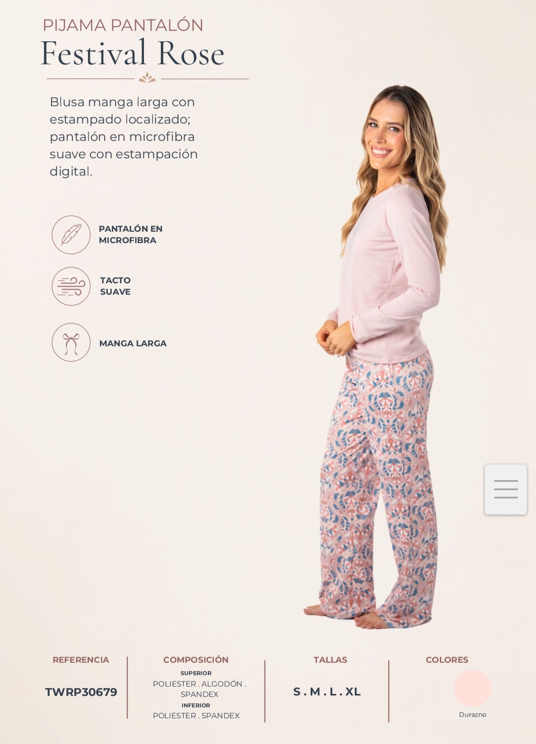 Pijama Pantalón Festival Rose