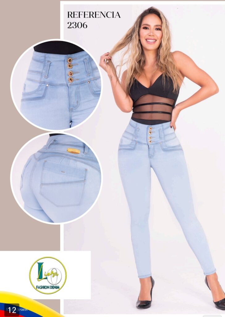 Jean de Mujer Azul Hielo Push Up