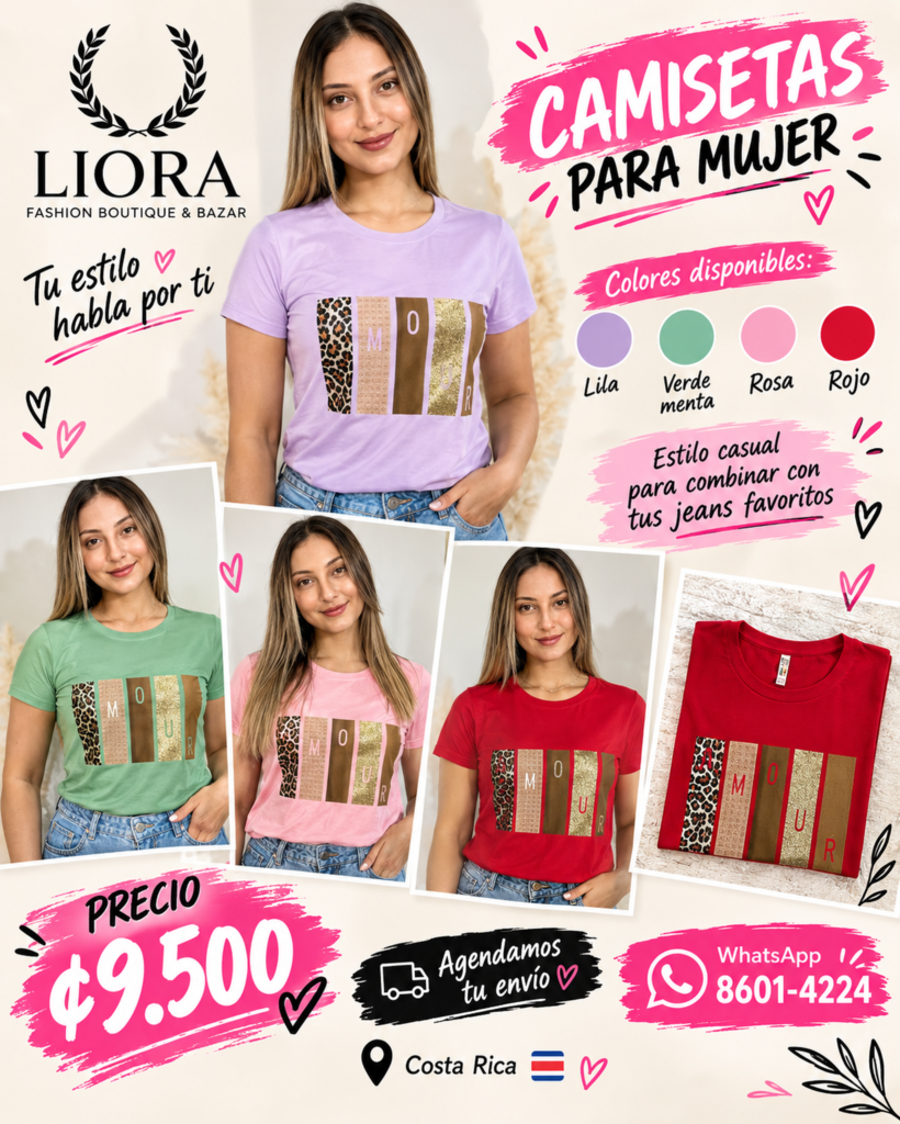 Camiseta Casual Premium para Mujer