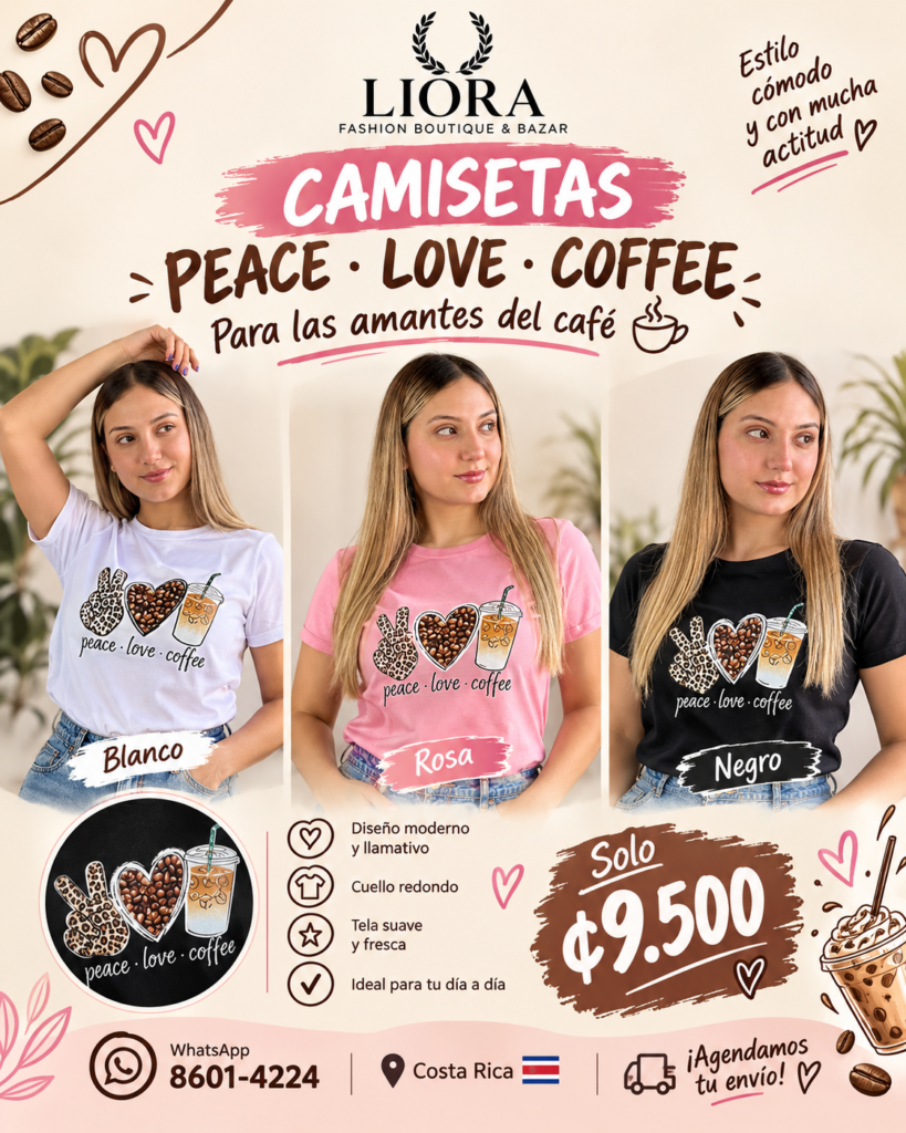 Camiseta Coffee and Love para Mujer
