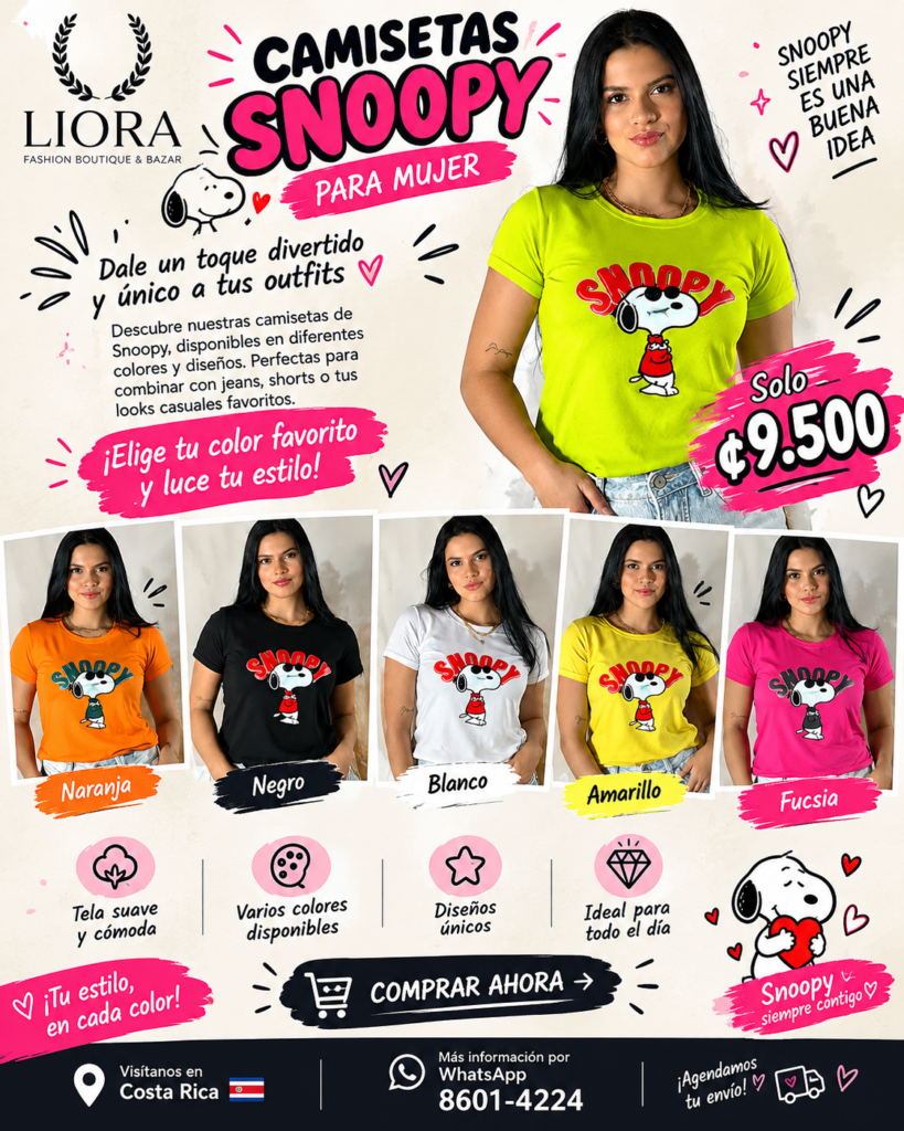 Camiseta de Snoopy para Mujer